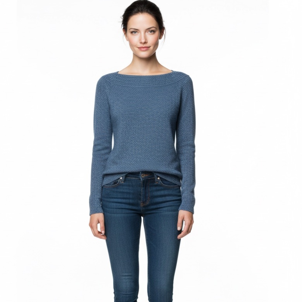 Laura Scott teal sweater